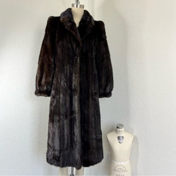 Christie Brothers Beaver Fur Full Length Coat